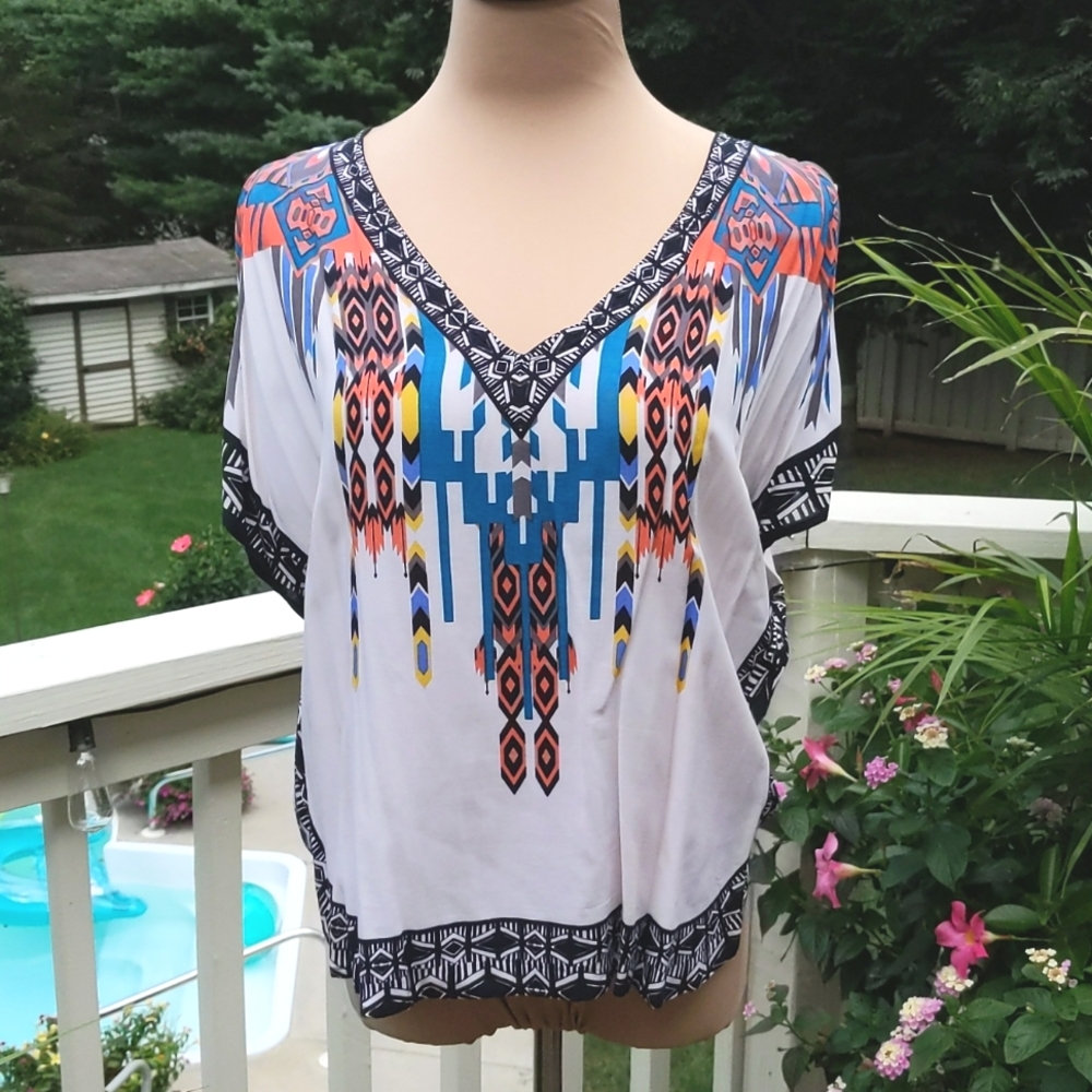 Flying Tomato Geometric Top, M, EUC